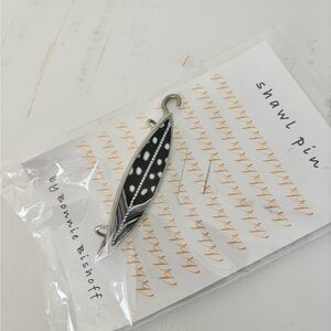 Black and White Shawl Pin